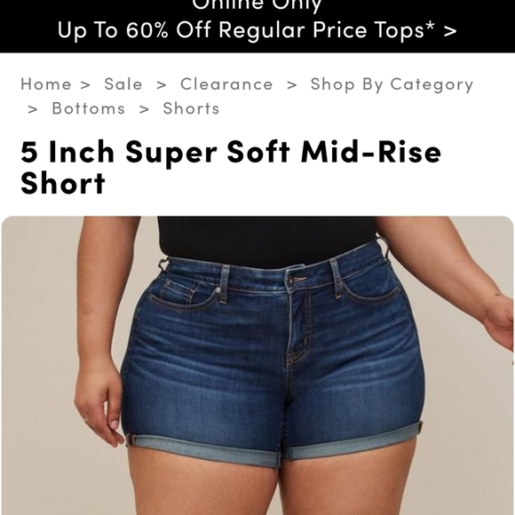 Torrid Jean Mid 5 Shorts Back Country Split - Picture 6 of 9